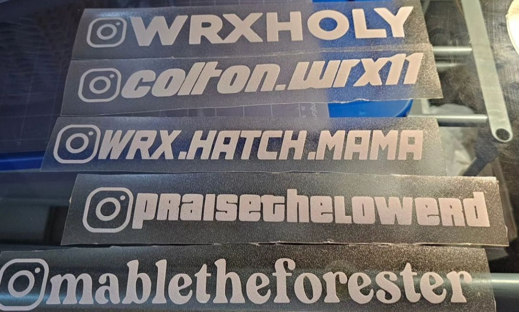 Instagram Handle Decal